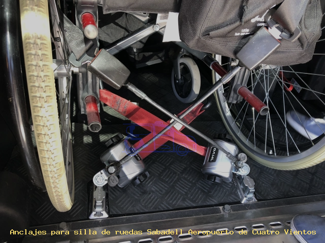 Sujección de silla de ruedas Sabadell Aeropuerto de Cuatro Vientos